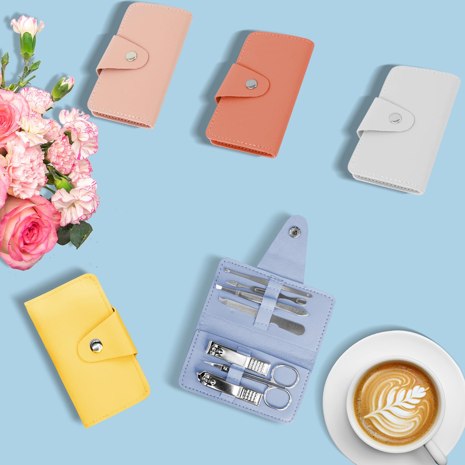 32-teiliges Maniküre-Set mit Reisetasche, 7-in-1-Mini-Nagelknipser, professionelles Nagelpflege-Set für Valentinstag, Zuhause, Damen, Herren, Pediküre, Pflege