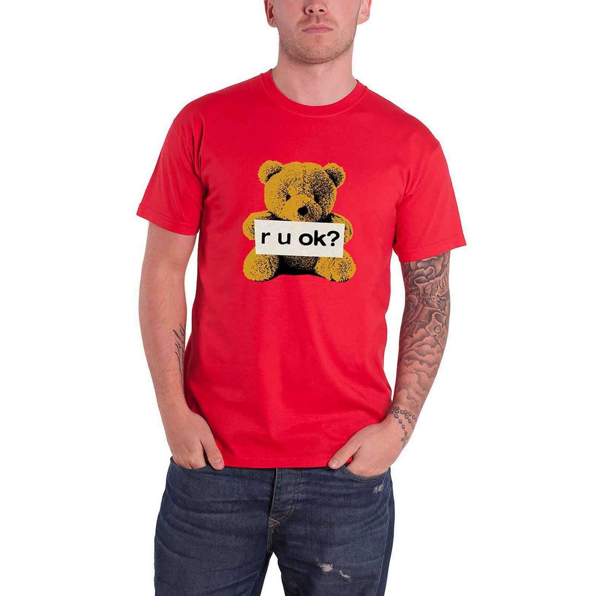 Yungblud - T-Shirt - R-U-OK? Design - Red - Cotton