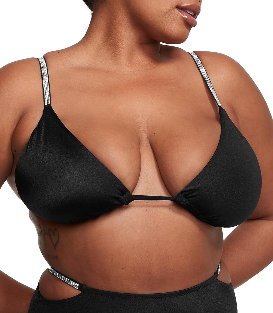 Shine Strap Triangle Bikini Top