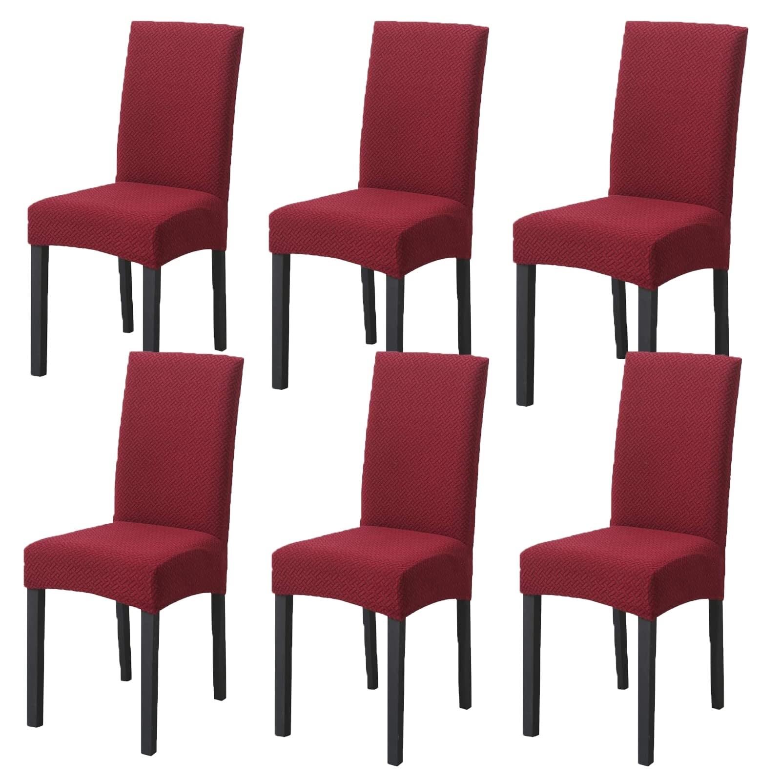 NMVAWIPT Chair Covers, Stretch For Dining Chairs, Removable Washable Slipcovers, Universal For Home Ceremony Wedding Party(30#,6pcs)