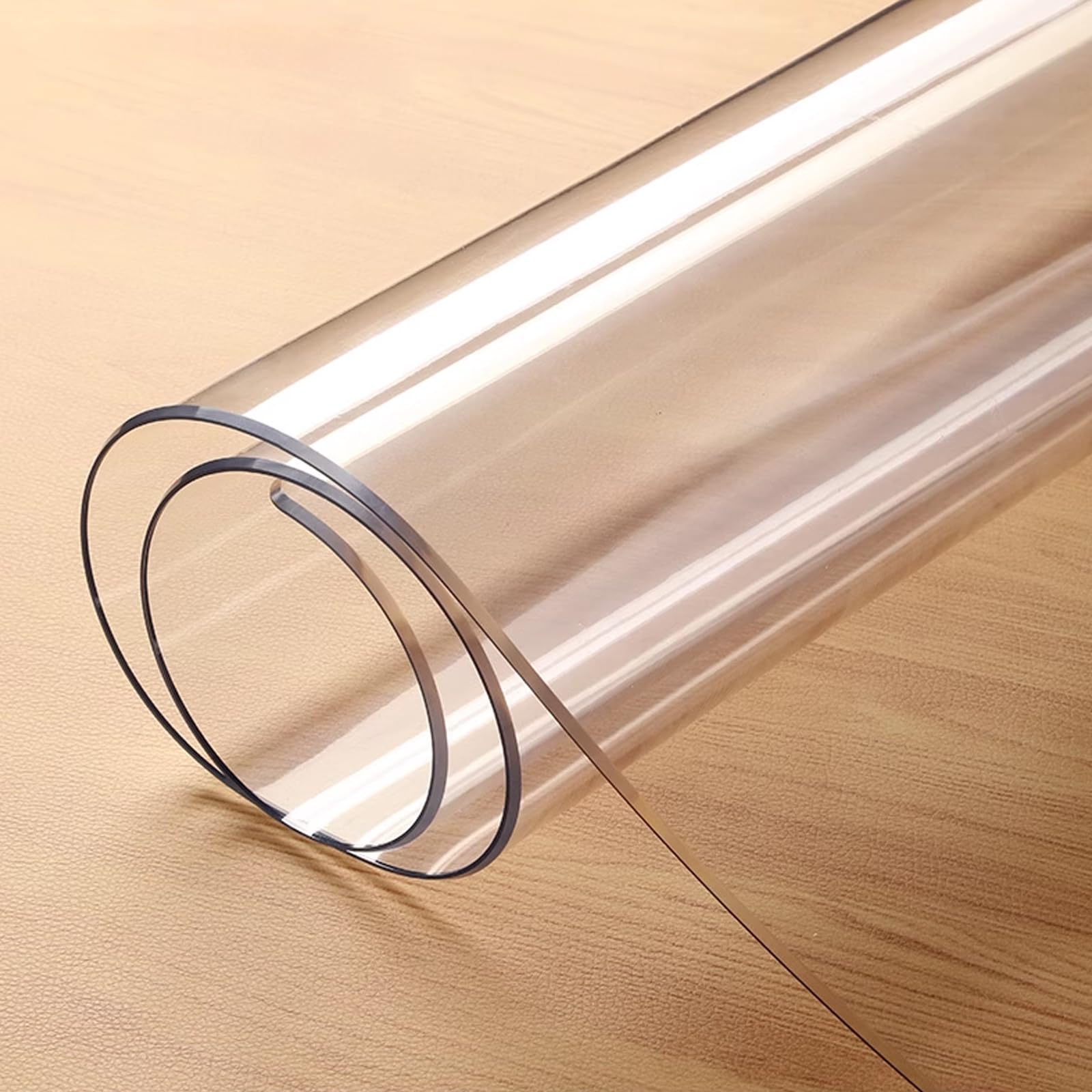 PVC Clear Table Protector PVC Tablecloth Protector Transparent Heat Resistant Water proof Multiple Sizes(40x120cm/16x47in)