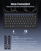 Vista 4 de Funda para iPad de 11ª (A16, 2025)/10ª generación con teclado, funda magnética desmontable para teclado Bluetooth inalámbrico para iPad de 10.9