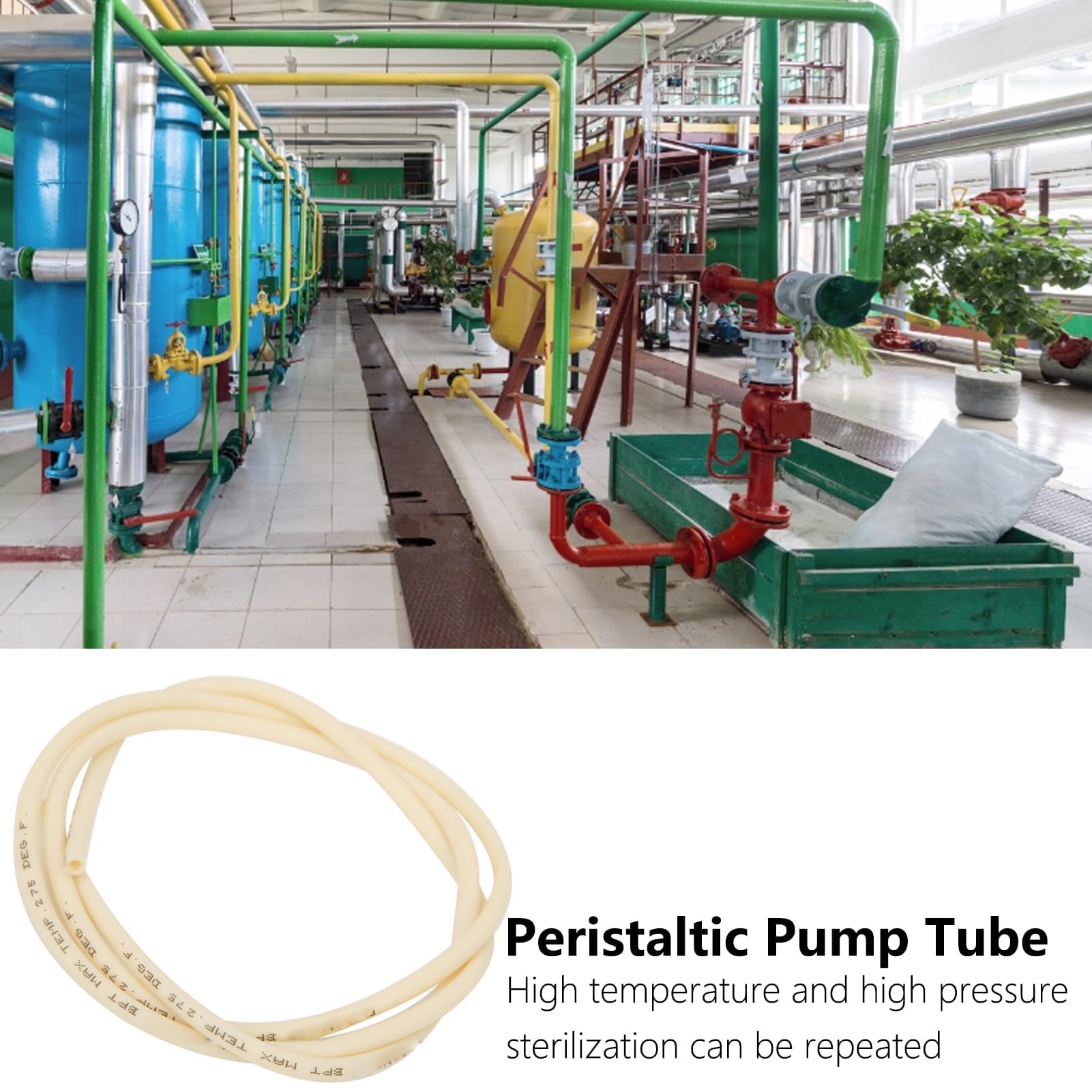 Tubo de Bomba Peristáltica BPT de 4x6 mm (1 Metro), de Goma, Resistente a Altas Temperaturas (-60°F a 275°F), para Aplicaciones de Laboratorio y Biomédicas
