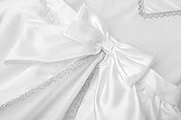 Vista 4 de ReliBeauty Disfraz de ángel para niños, vestido de tul de princesa blanco con alas y halo