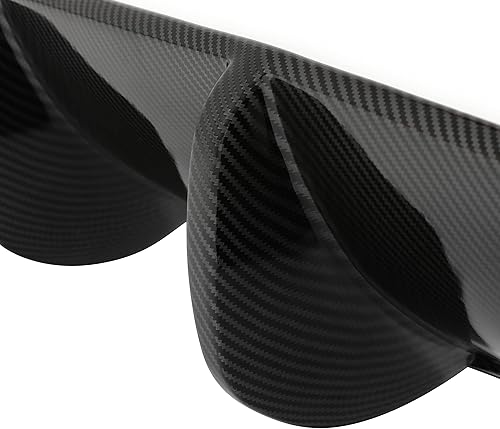 Miniatura 7 de HECASA Difusor trasero compatible con Mercedes Benz W204 C180 C200 C250 C300 C350 Sport C63 AMG parachoques alerón protector de cenefa de plástico