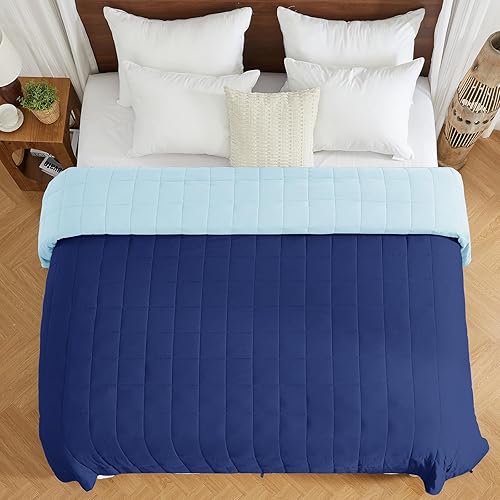 Vista 327 de yescool - Manta con peso, 10 libras, fresca, transpirable, con cuentas de cristal prémium, lavable a máquina, para dormir, 90-110 libras, 41 x 60