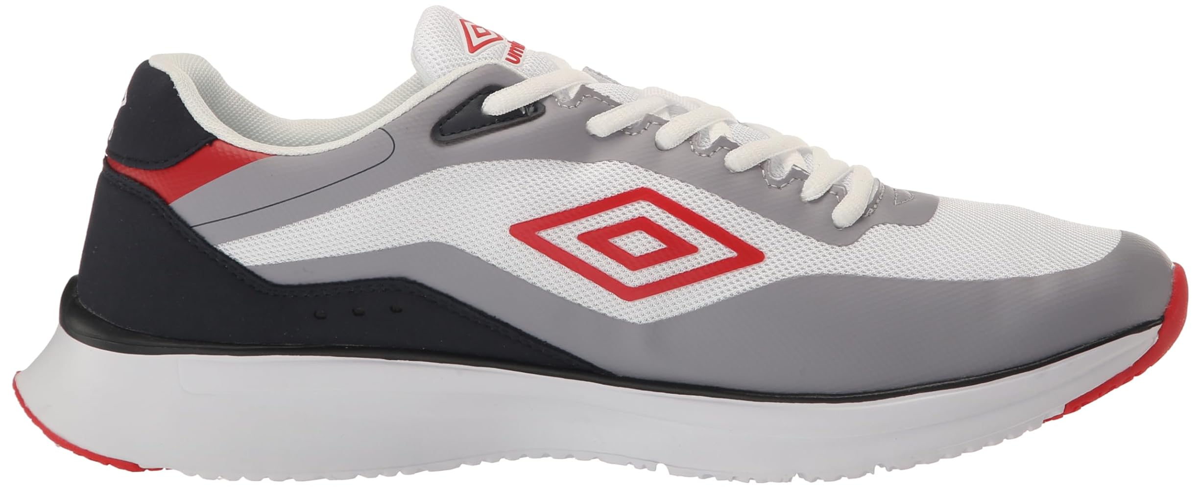 Amazon | Umbro Men's Priam Sneaker, Mid Grey/White/Navy/Red