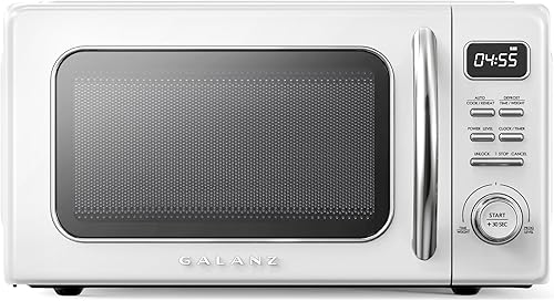 Galanz GLCMKZ11WER10 - Horno microondas retro para encimera con cocción y recalentamiento automático, descongelación, funciones de inicio rápido,