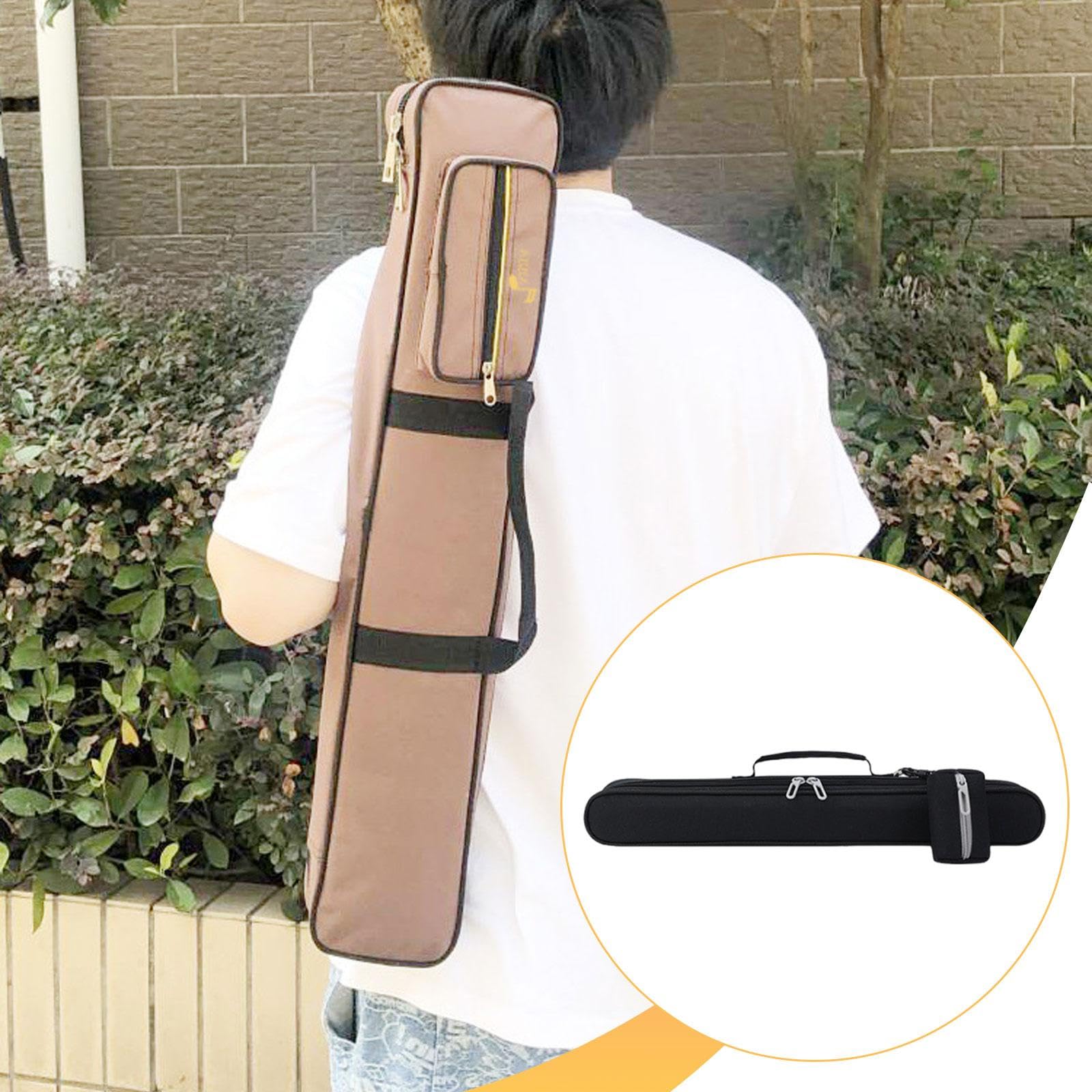 F Fityle Estuche de transporte para flauta, de tela Oxford con asa, resistente al desgaste, multifuncional, resistente al agua, Negro