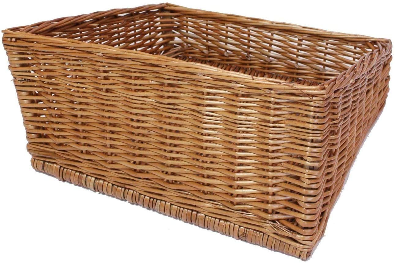 großer Brotkorb aus Weide, 45x45 cm, Regalkorb, Buffetkorb, Auslagekorb, Lagerkorb