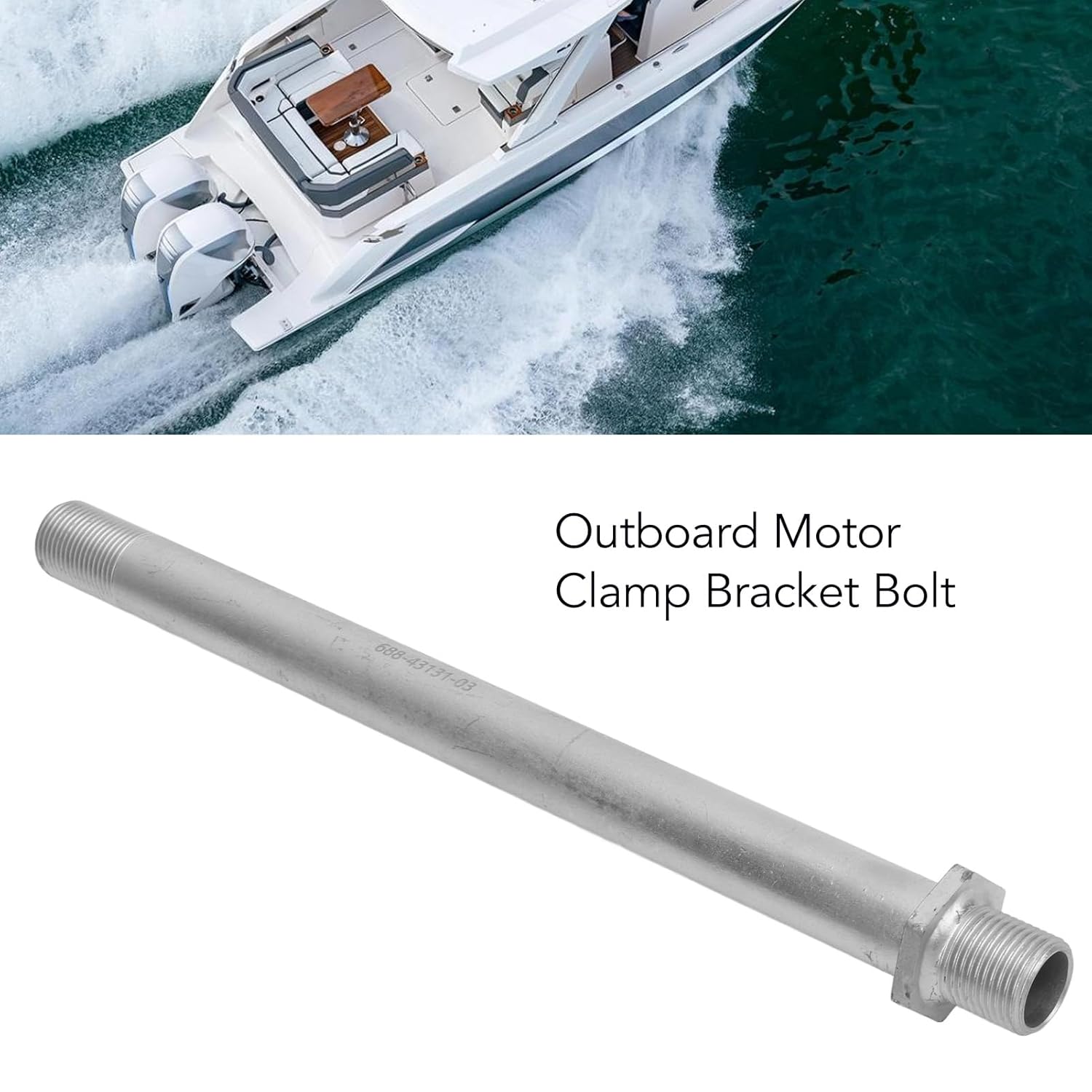 Boat Engine Clamp Bracket Bolt, 688 43131 03 High Strength for 40 50 55 60 70 75 80 85 90 Outboards