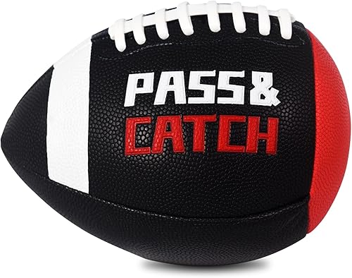 PassCatch Fútbol de Entrenamiento, Tamaño Peewee (Edades 3-9) NiñosJóvenes (Edades 7-13) Tamaño Oficial (Edades 13+) Fútbol de Cuero Fatherless con