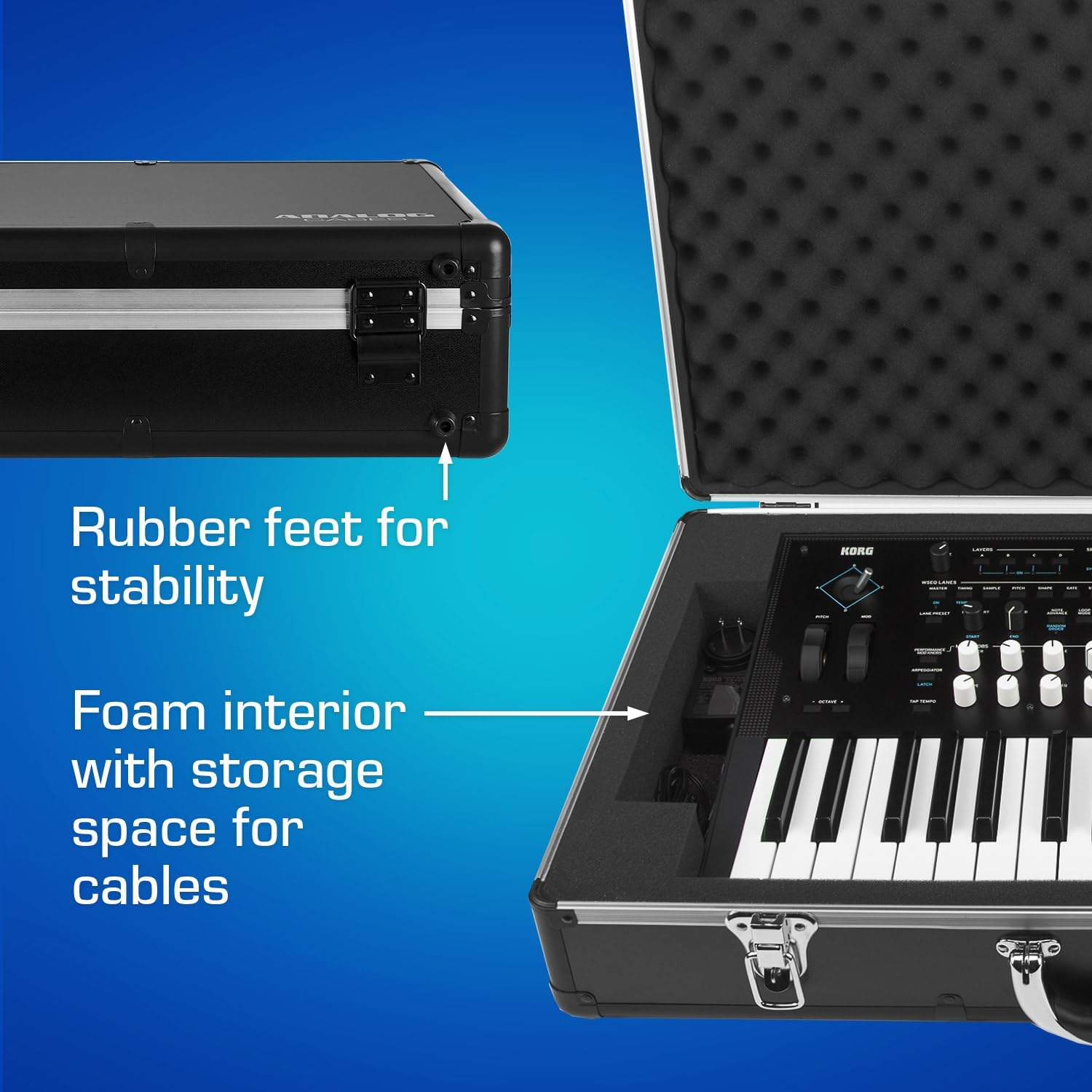 ANALOG CASES Korg Wavestate & Multi/Poly Case, Compatible with Modwave, Opsix & KingKorg Neo - Ultra-Lightweight UNISON Hard Case - Image 3