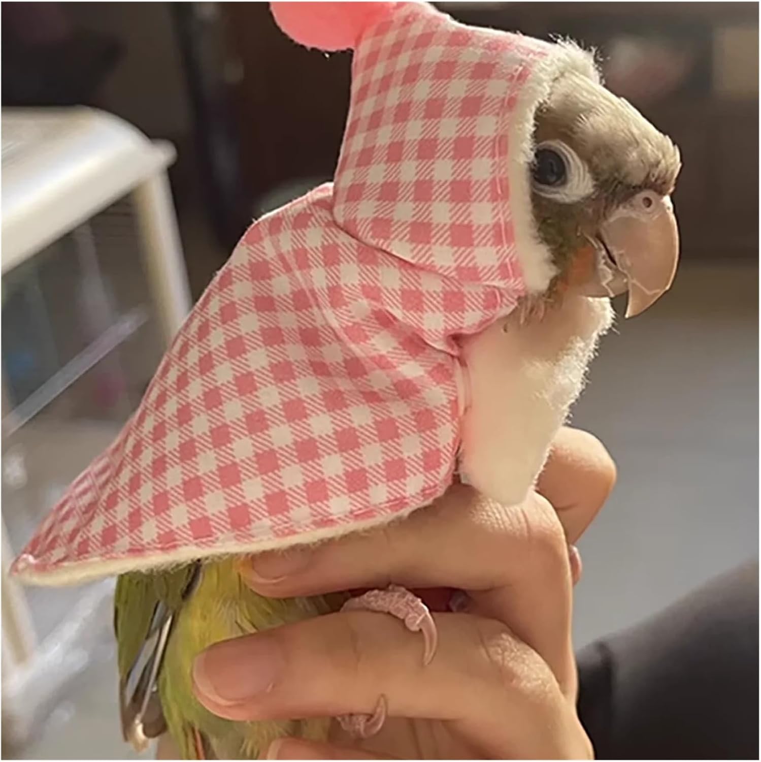 Bird Diaper, Cute Bird Clothes, Cape, Thick Jacket, Diaper, Parrot Dress, Flight Suit(Blue,Small)
