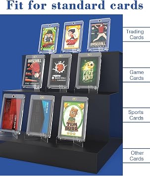 Lzerking Manyetik Kart Sahipleri 12 Paket, Ticaret Kartı, Beyzbol Kartı, Spor Kartı için 130PT Tek Dokunuşlu Kart Tutacağı