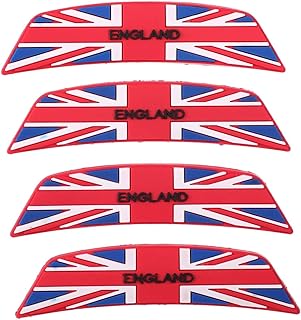 England flag Car Side Door Guard Edge Defender Protector Trim Guard Sticker (Black,4 pcs set)