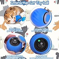 Vista 6 de Interactive Cat Toy Ball - Speedy Cat Toys for Indoor Cats with Feather Tails for Chasing, Moving Stimulation Smart Cat Toy for Enrichment, Motion