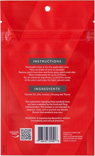 Miniatura 2 de Defend Powerful Immune Daily Patch Plus, tópico, suministro de 30 días, totalmente natural seguro para la piel de acción rápida antioxidante