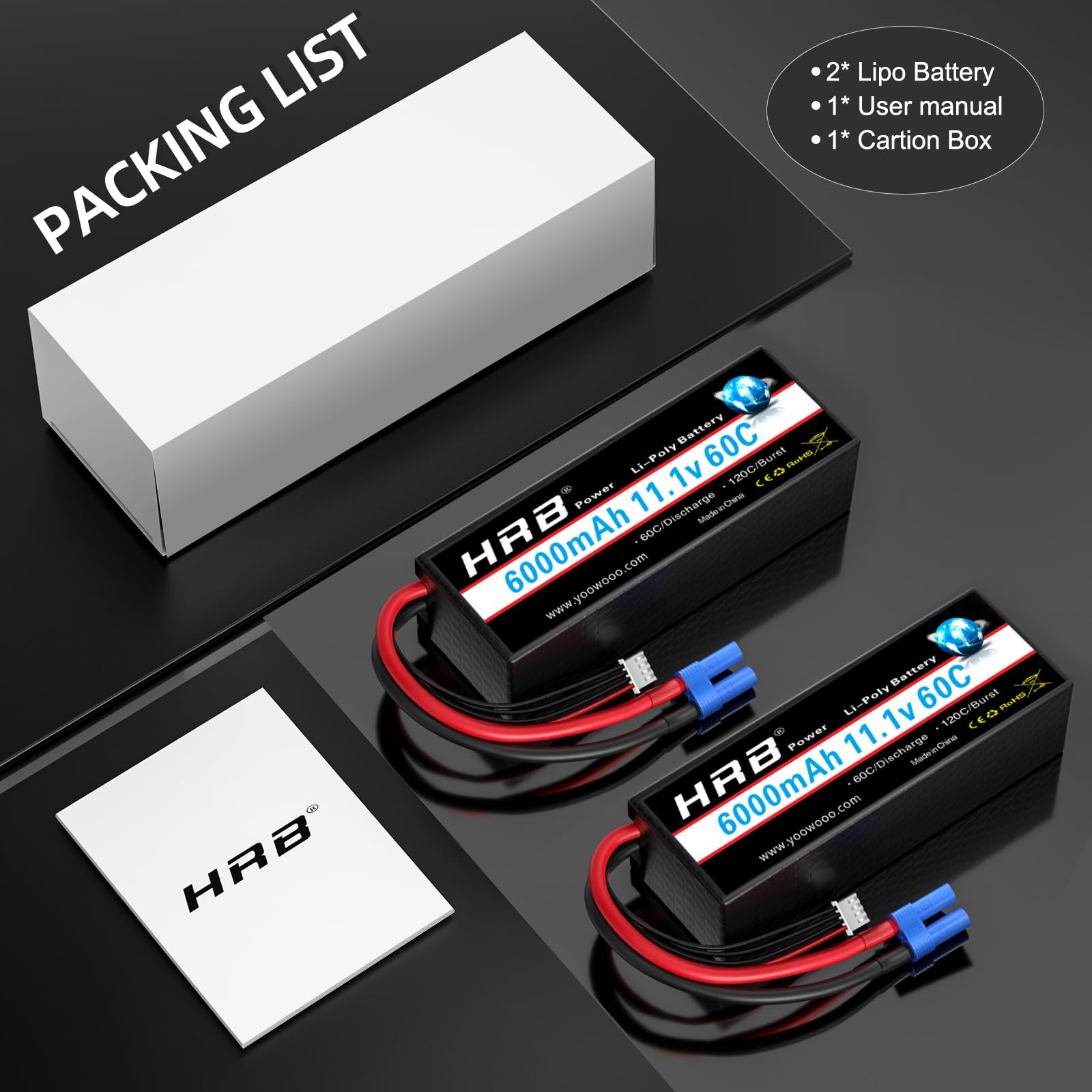 Amazon.co.jp: HRB 3S 6000mAh リポバッテリー EC5コネクター付き 11.1