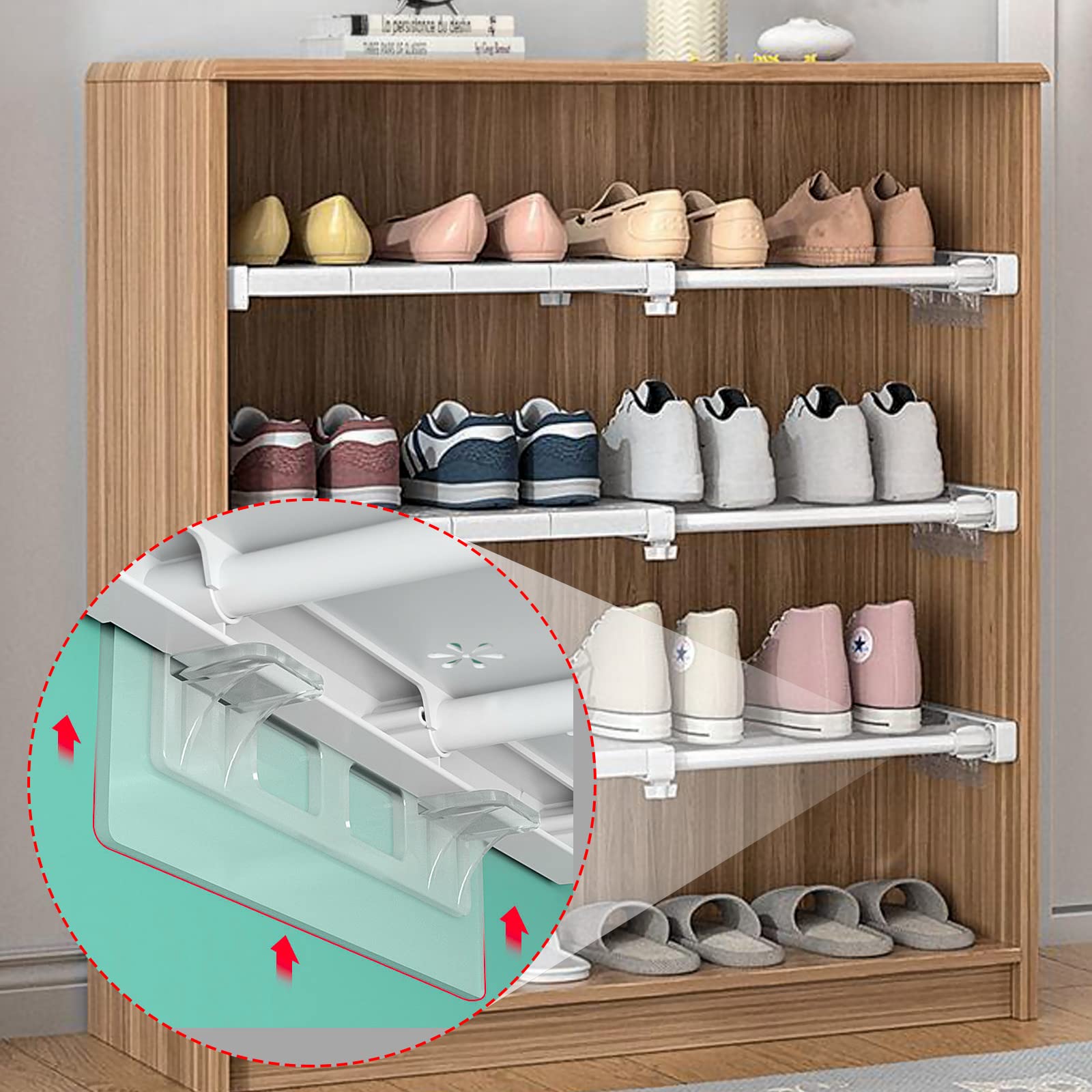 12 Pcs Punch Free Shelf Support Pegs Self Adhesive Shelves Clips No Drill Shelf Bracket Holders Pin for Kitchen Cabinet Book Shelves Closet Clapboard Layer (2-Pegs) — Amazon image 4