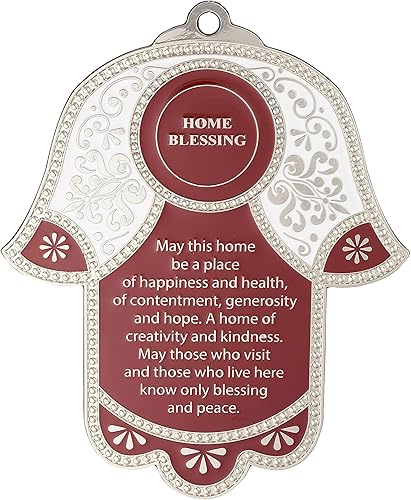 Miniatura 9 de A&S Mezuzot Hamsa - Amuleto de protección contra el mal de ojo para decoración de pared, amuleto de buena suerte para el hogar/negocios en azul con