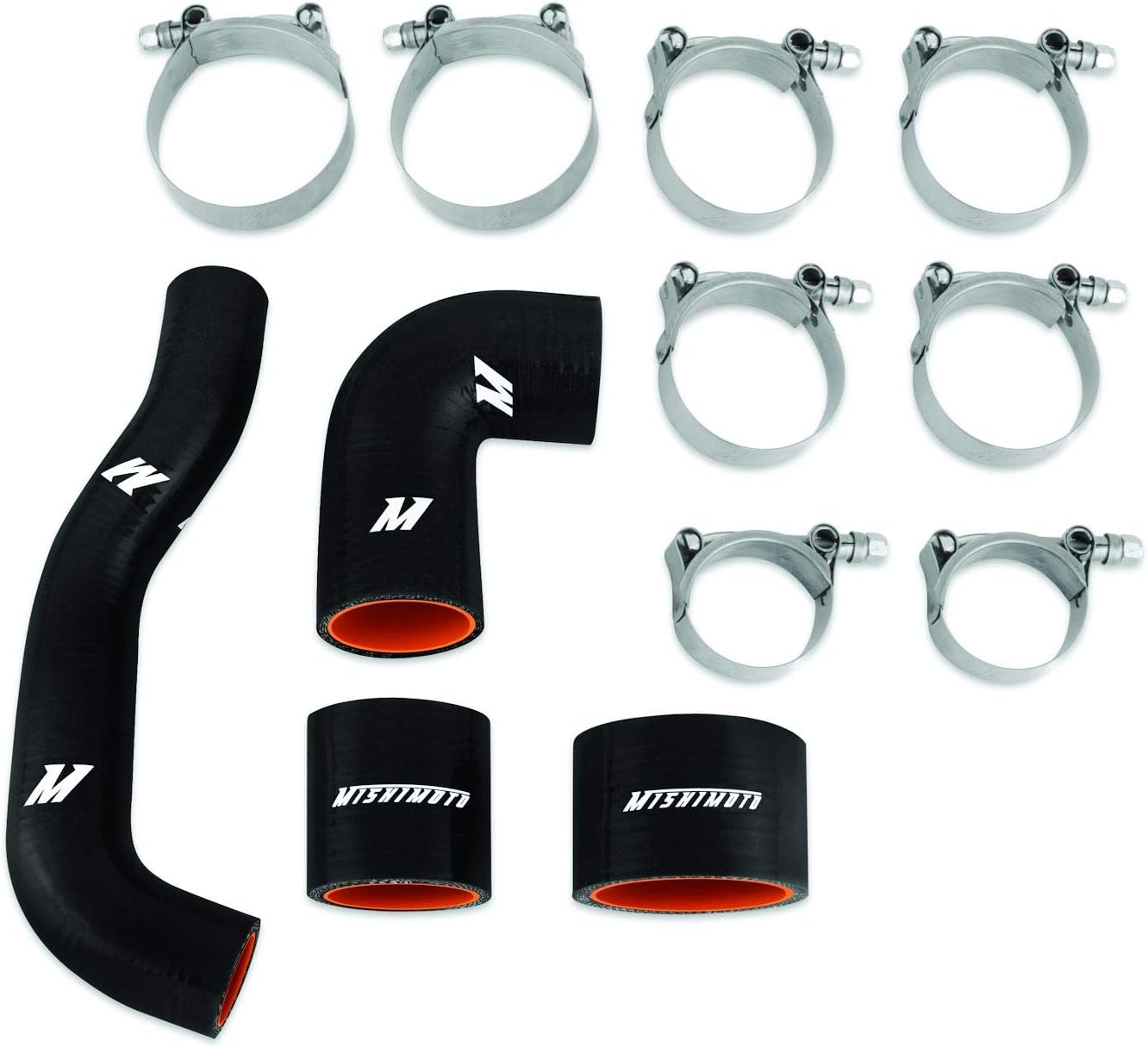 Mishimoto MMHOSE-SUBJ-INT4BK Silicone Intercooler Hoses Fits Subaru STI JDM 2004-2007 Black