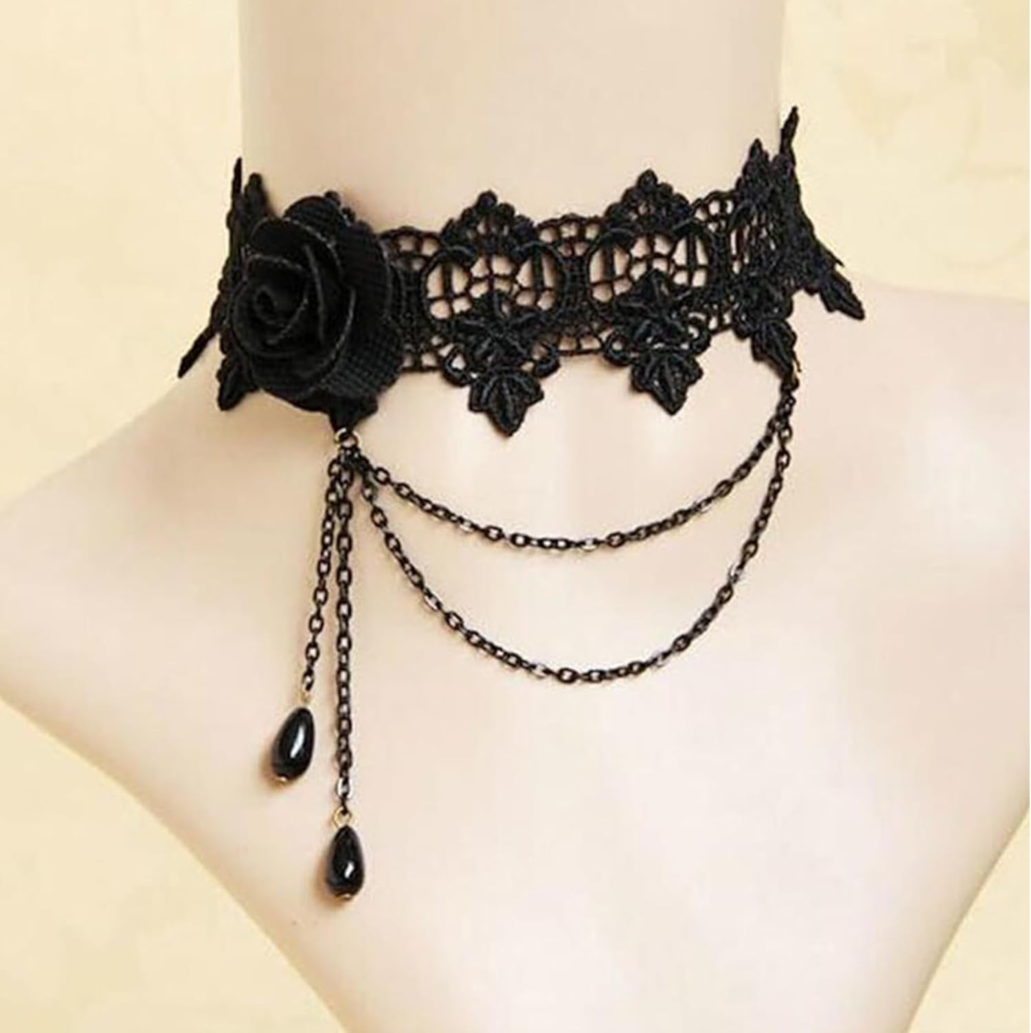 Gothc Choker Necklace for Women Vintage Black Choker Necklace Halloween Party Trendy Jewelry - Image 5
