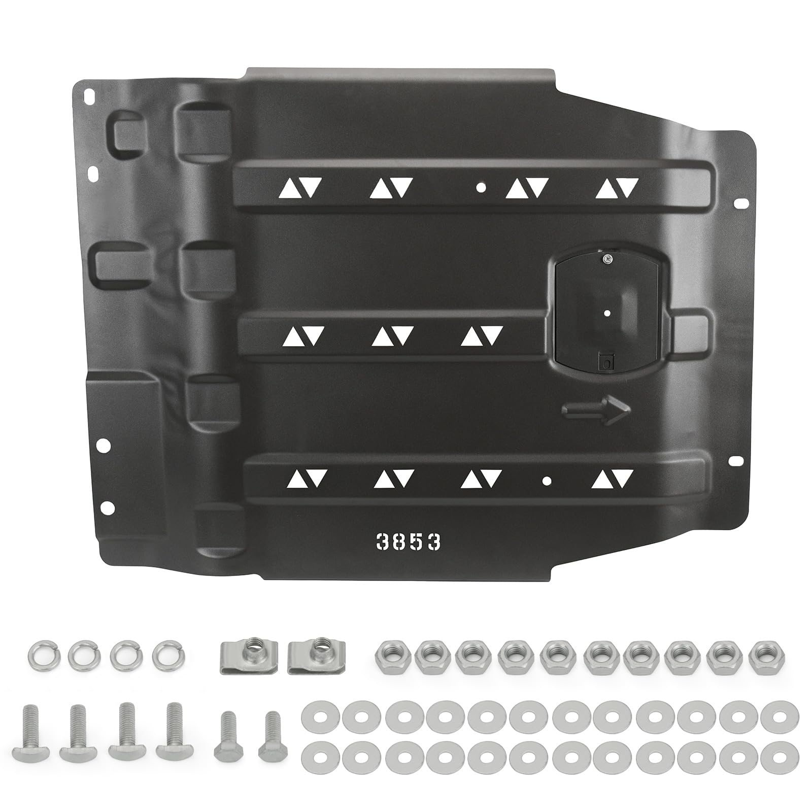 transmission protection plate compatible with 2015-2022 ford f150, heavy-duty skid plate engine splash guard replacement