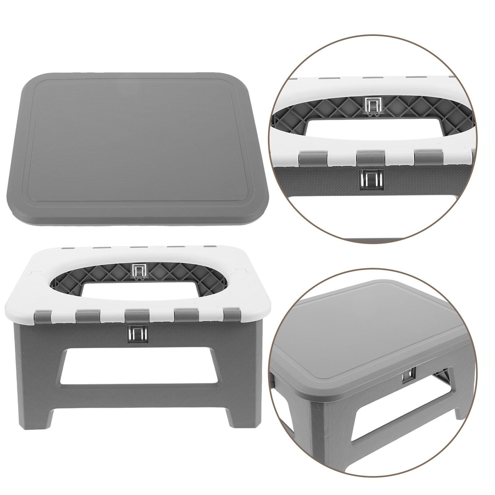 ibasenice Inodoro Portátil Plegable para Camping y Viajes por Carretera Asiento Compacto y Resistente Diseño Sellado Antiolores para Adultos y Emergencias al Aire
