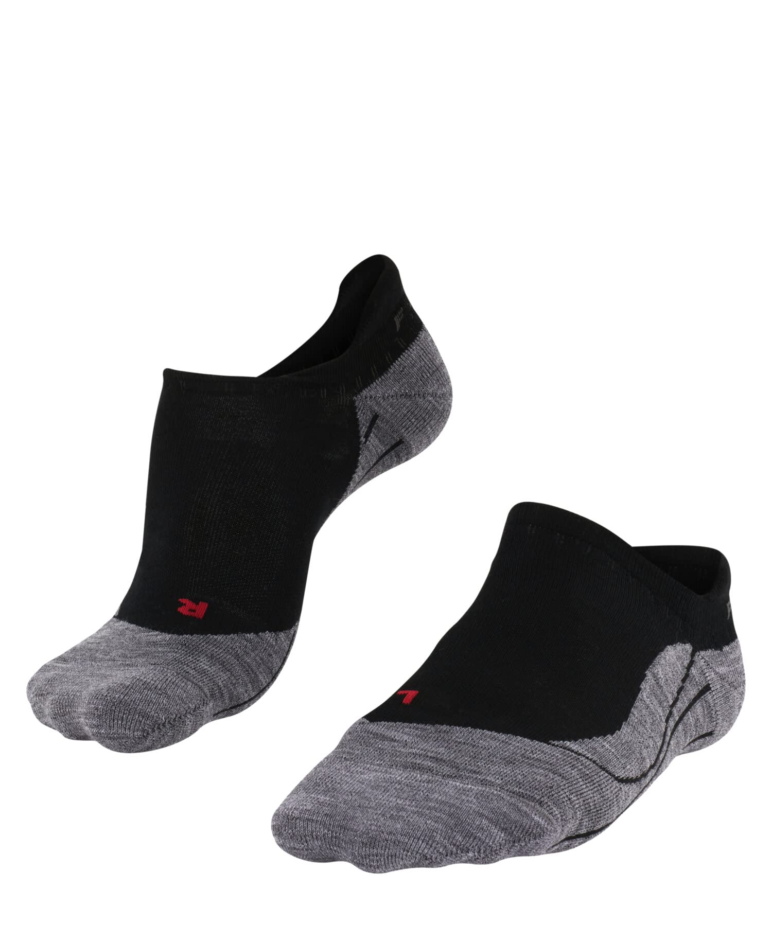 FALKE Women's TK5 Wander Invisible W In Wool Thin Anti-Blister 1 Pair Hiking Socks, Black Black-Mix 3010, 7-8
