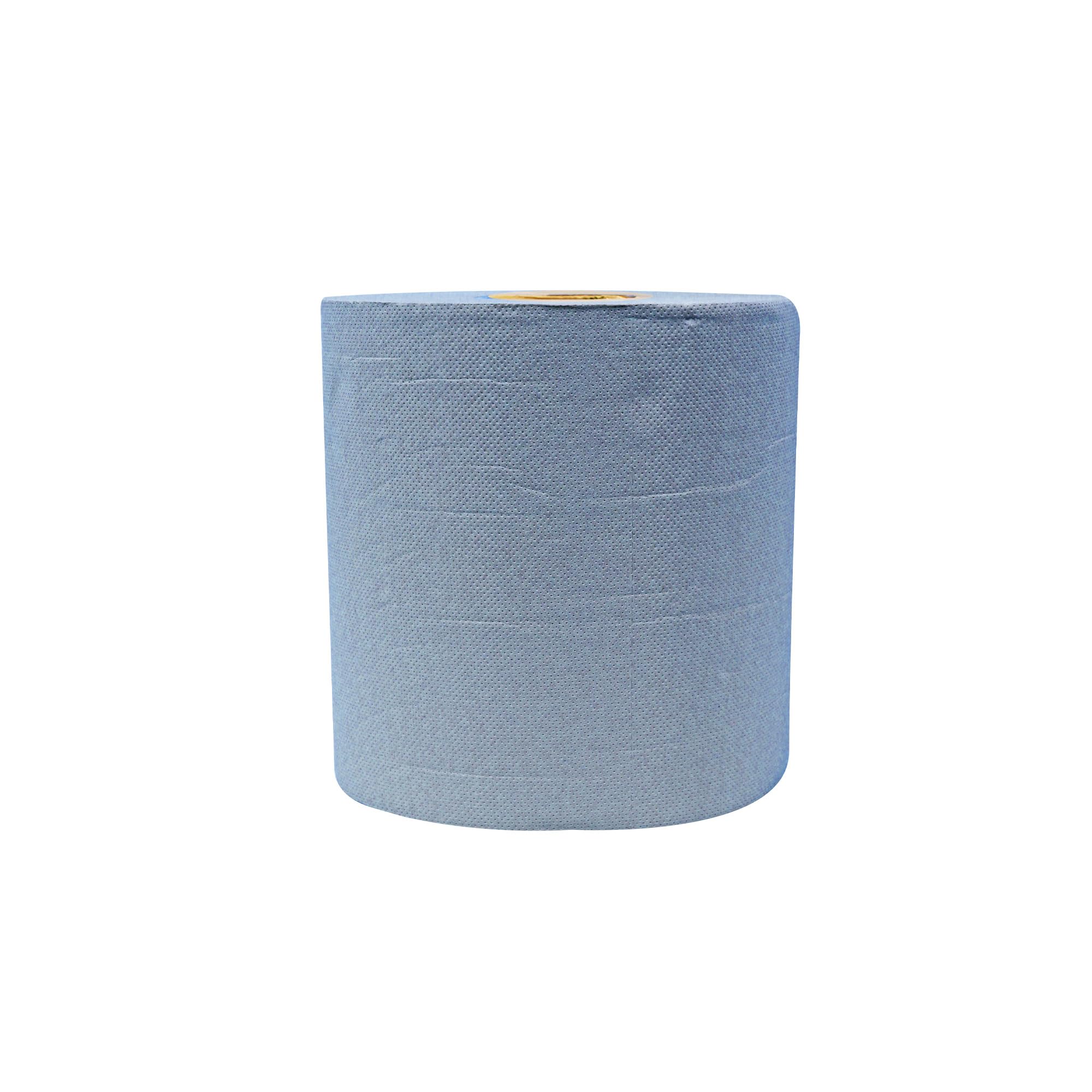 ARGOS - Blue Central Feed Wiping Coil - Recycled Cell - Optimal Absorption - 130.5M - Food Contact - Made in France - 6 Rolls