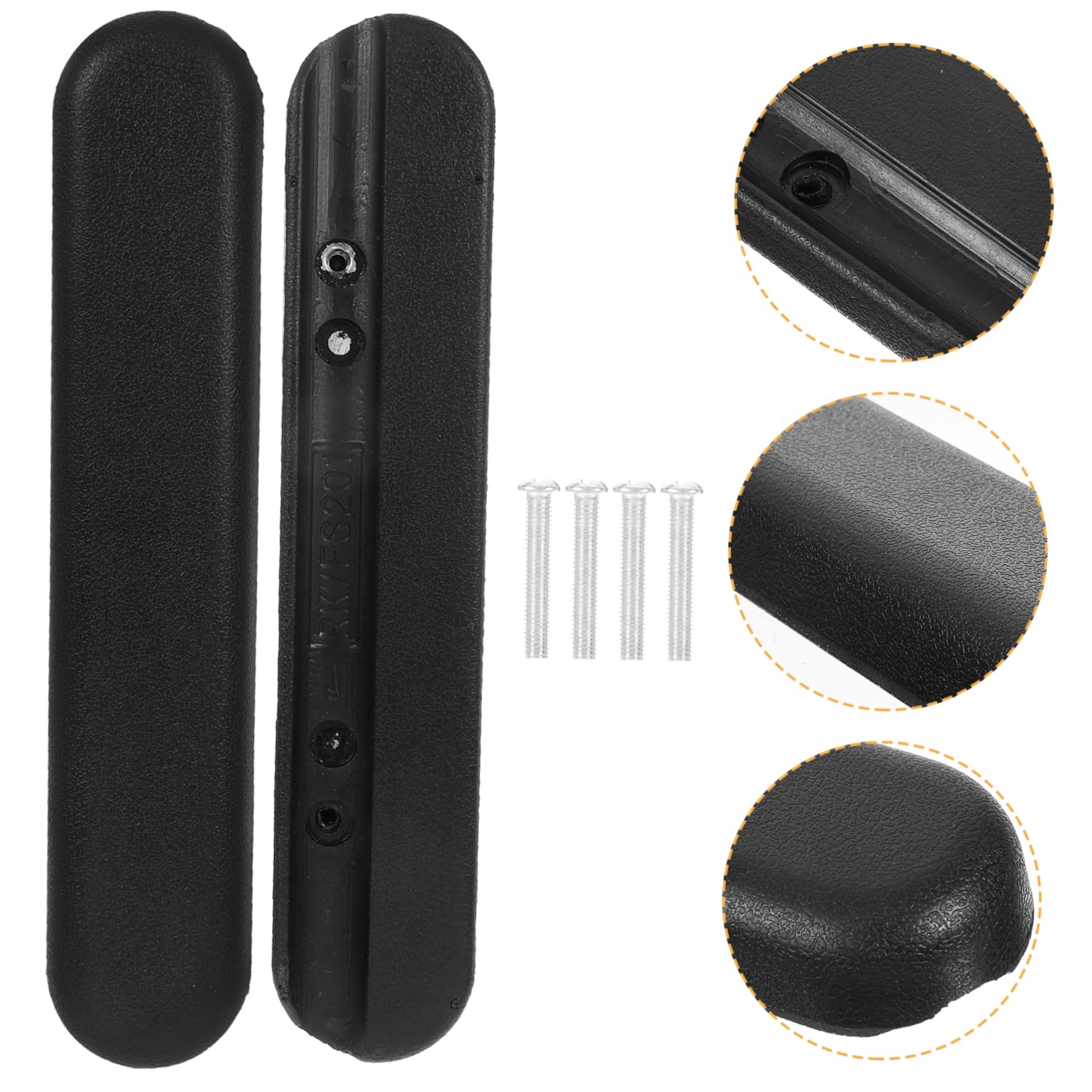Angoily 4 Pares Reposabrazos Silla Sillas De Ruedas Auto Reposamuñecas Caso De Scooter Chair Reemplazo Del Reposabrazos Asiento Pilates Portátil Manejar Plastico Abs Black