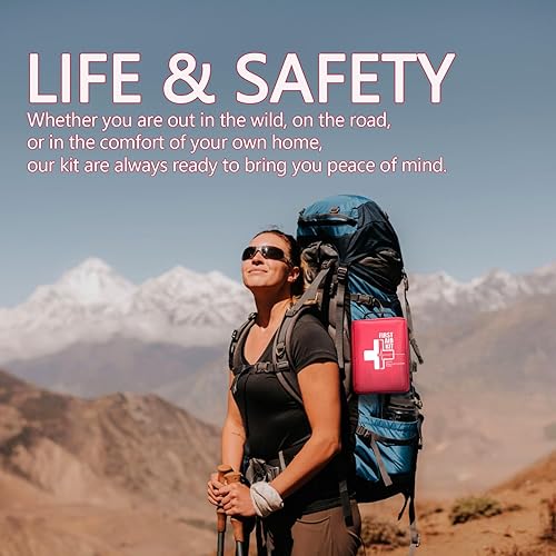 Vista 7 de Kit de primeros auxilios, kit profesional de primeros auxilios para trauma con compartimentos etiquetados, sistema Molle para automóvil, senderismo