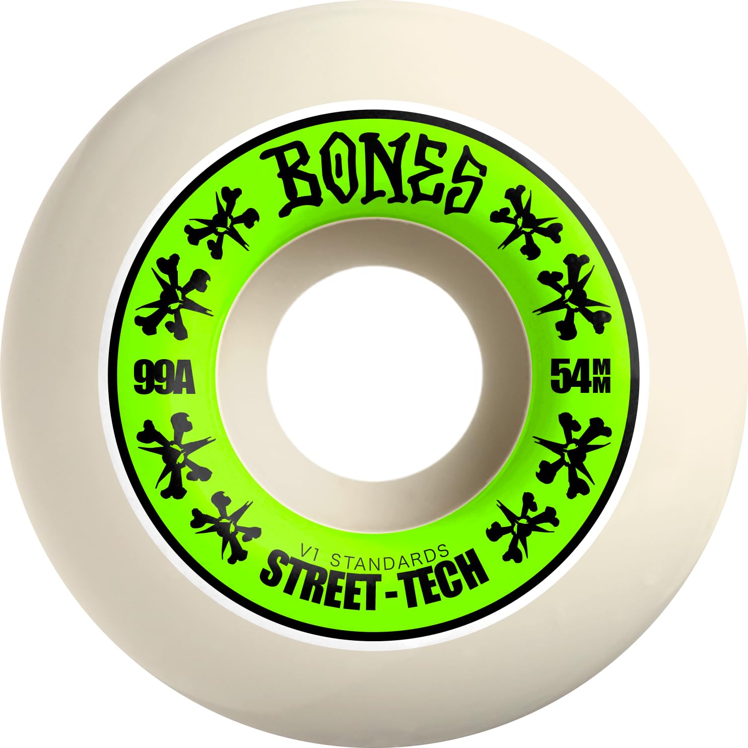 Bones Wheels Street Tech Formula STF Standards Skateboard Wheels, 54mm, 99A, V1 Standard
