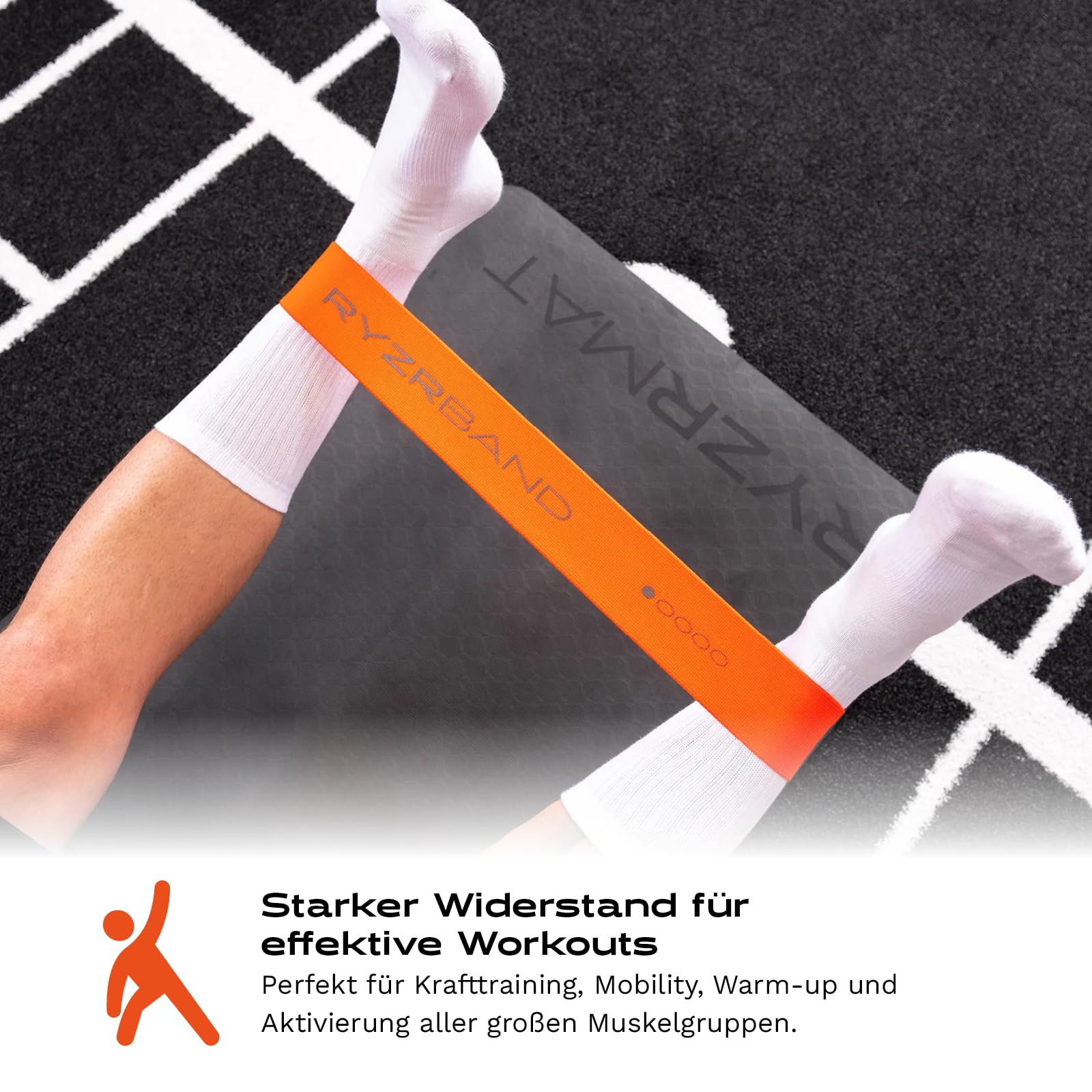 RYZR Band – Stoff Widerstandsbänder 33,5×6 cm aus dem Profisport entwickelt | 5 Widerstände 4–22 kg | Breiter, dehnbarer & komfortabler für Ganzkörpertraining | Mobility, Kraft, Activation, Fitness