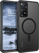 YINLAI Case for Xiaomi Redmi Note 11 Pro 5G/4G, Compatible with MagSafe, Magnetic Translucent Matte Back Cover Slim Protective Camera Shockproof Anti-Scratch Case for Redmi Note 11 Pro, Black