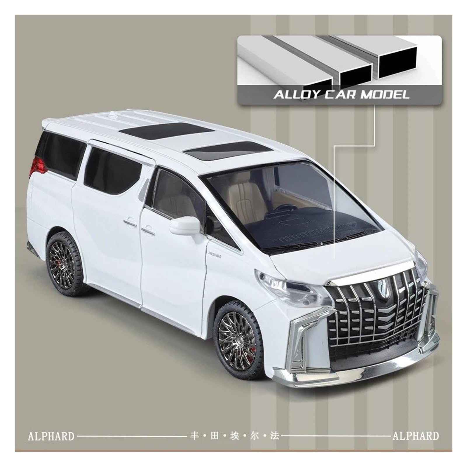 Amazon.com: 1 24 for Toyota Alphard Key Control Alloy Car