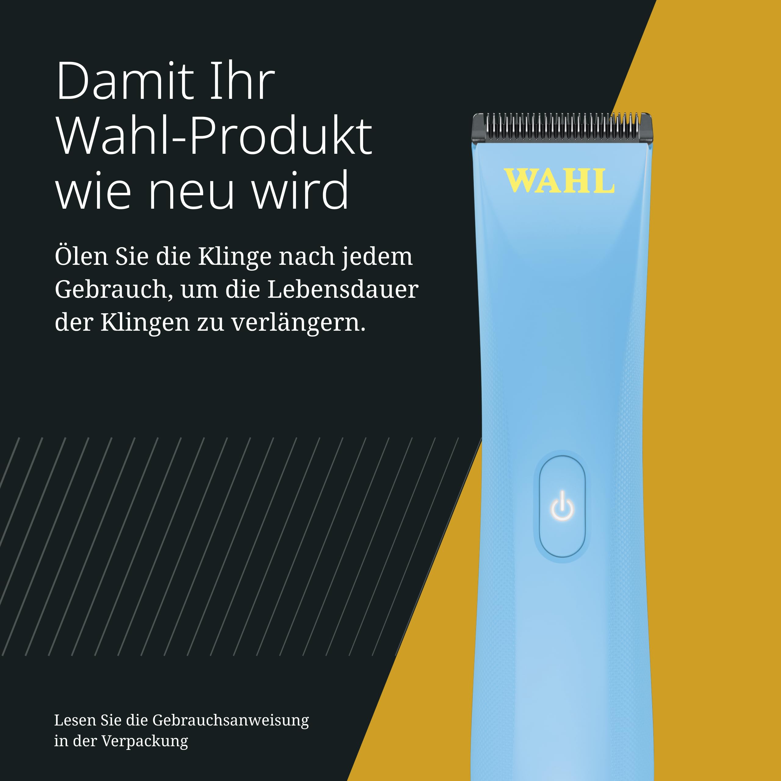 Wahl Cordless Peanut Li, Trimmer- und Clipper-Hybrid, Blau | Kabelloser Trimmer- und Clipper-Hybrid, 7000 U/min Motor, USB-C-Schnellladung, 110 Minuten Laufzeit, abnehmbare Klinge