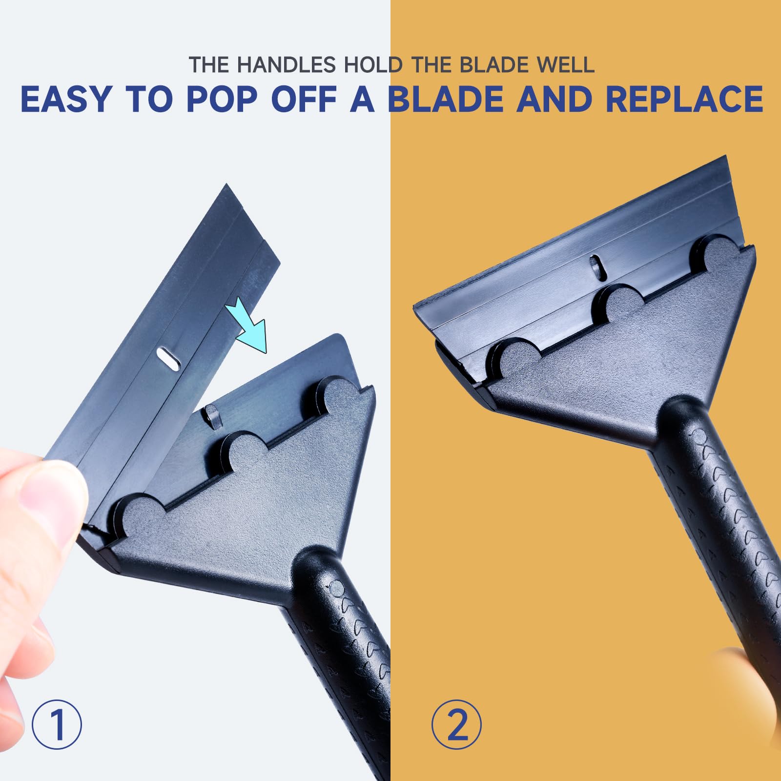 Snapklik.com : FOSHIO Long Handle Plastic Razor Blade Scraper - 10PCS ...