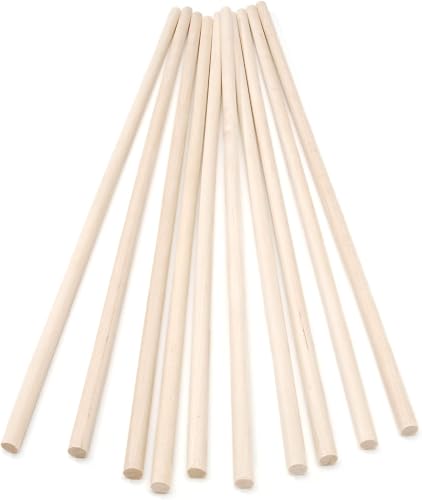 Dowel Rod - Wood - 1/4 x 12 inches - 10 pieces