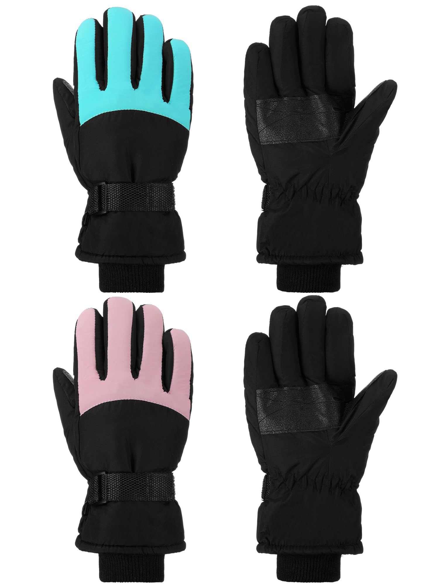 SATINIOR 2 Pair Kids Winter Gloves