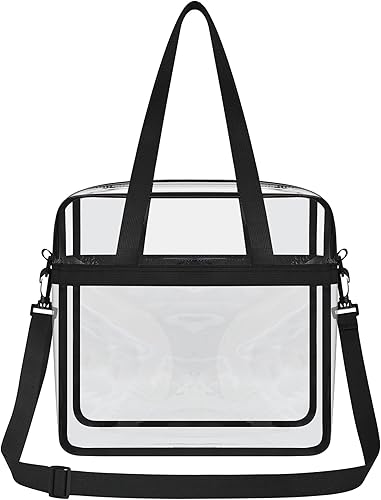 Vista 137 de Oraben Bolsa transparente transparente aprobada para estadios de 12 x 6 x 12 pulgadas, bolsa de estadio para trabajo, juegos deportivos, gimnasio