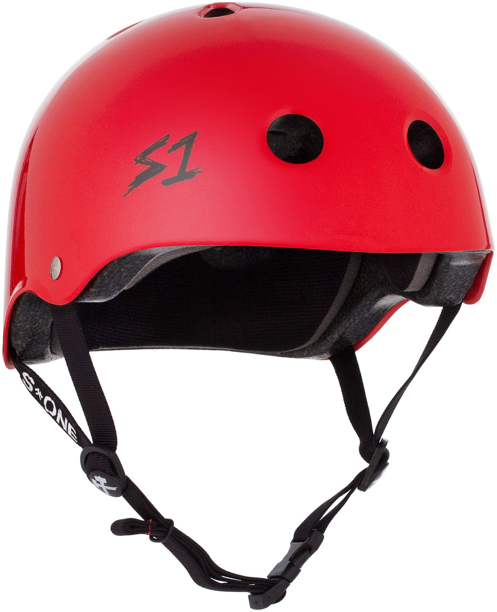 S1 Lifer Helmet for Skateboarding, BMX, and Roller Skating - Bright Red Gloss Medium (21.5")