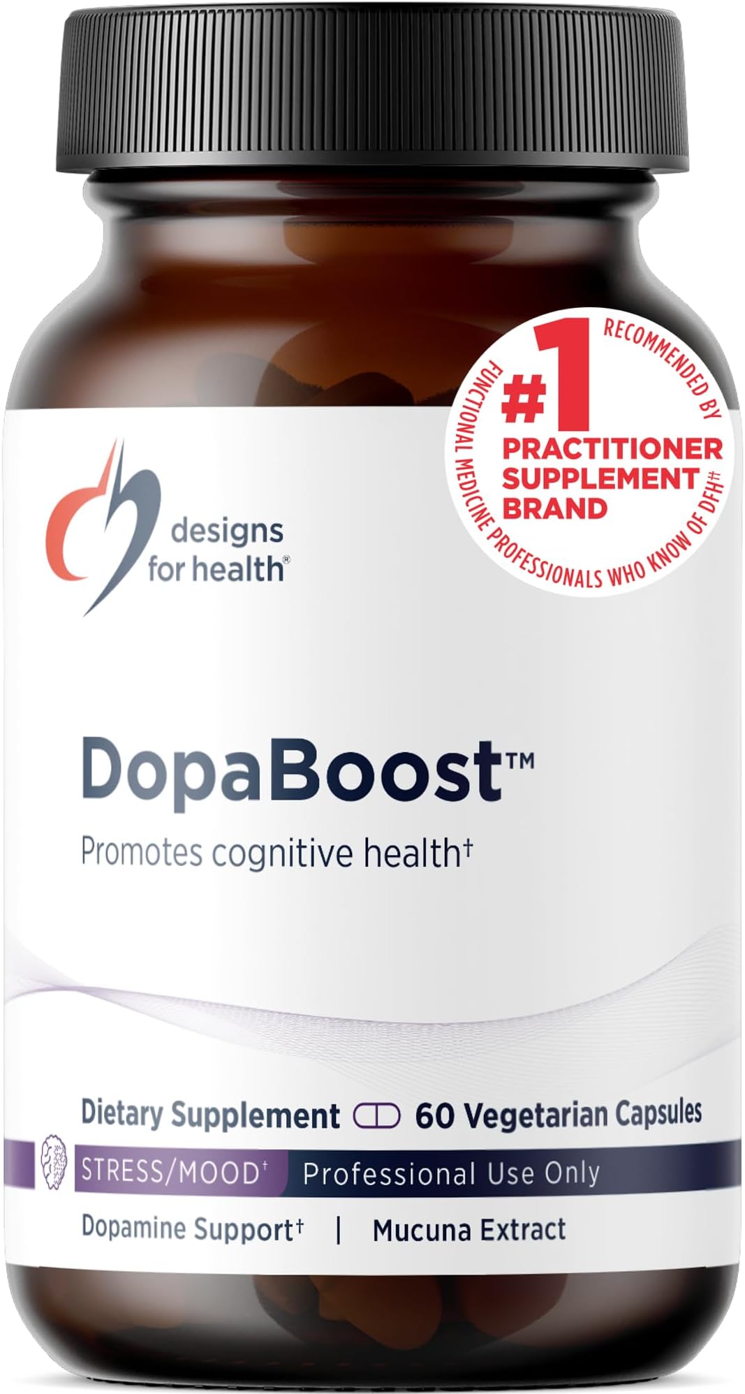 DopaBoost - Cognitive + Mood Support - Acetyl-L-Tyrosine, Mucuna Extract, Vitamin B6 - Vegan (60 Capsules)