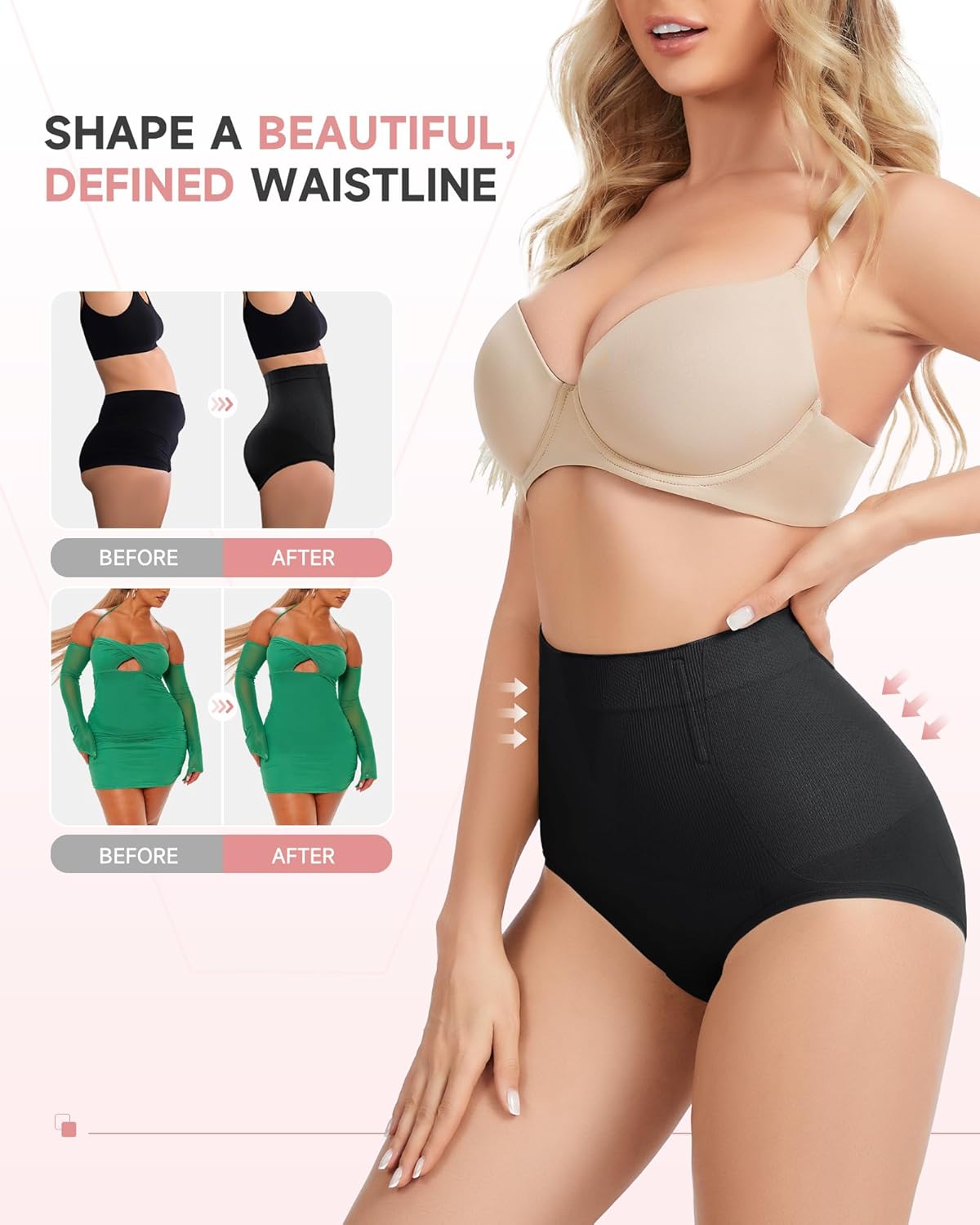 Tummy Control Shapewear Panties - High Waisted Shapewear Underwear for Women Body Shaping Briefs Seamless Panty Girdle - Image 4