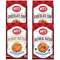 Vista 8 de Matt's Bakery Galletas con chispas de chocolate, horneadas suaves, sin OMG, ingredientes totalmente naturales; 4 bolsas (10.5 onzas cada una)