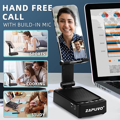 Miniatura 4 de Soporte para teléfono celular con altavoz Bluetooth inalámbrico para papá, regalos de Navidad de hija, hijo, niños, esposa, regalos de aniversario