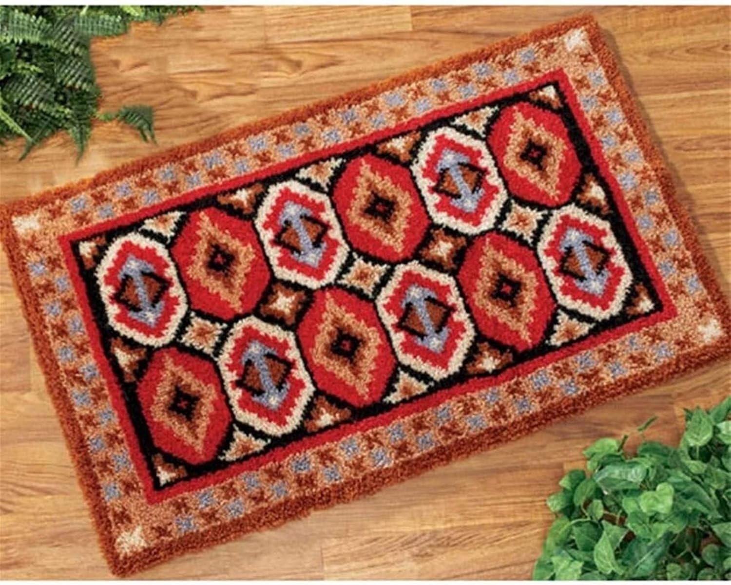Kit De Tapis Au Crochet Malina – Modèle Hivernal Yuletide – 46x61cm Neuf