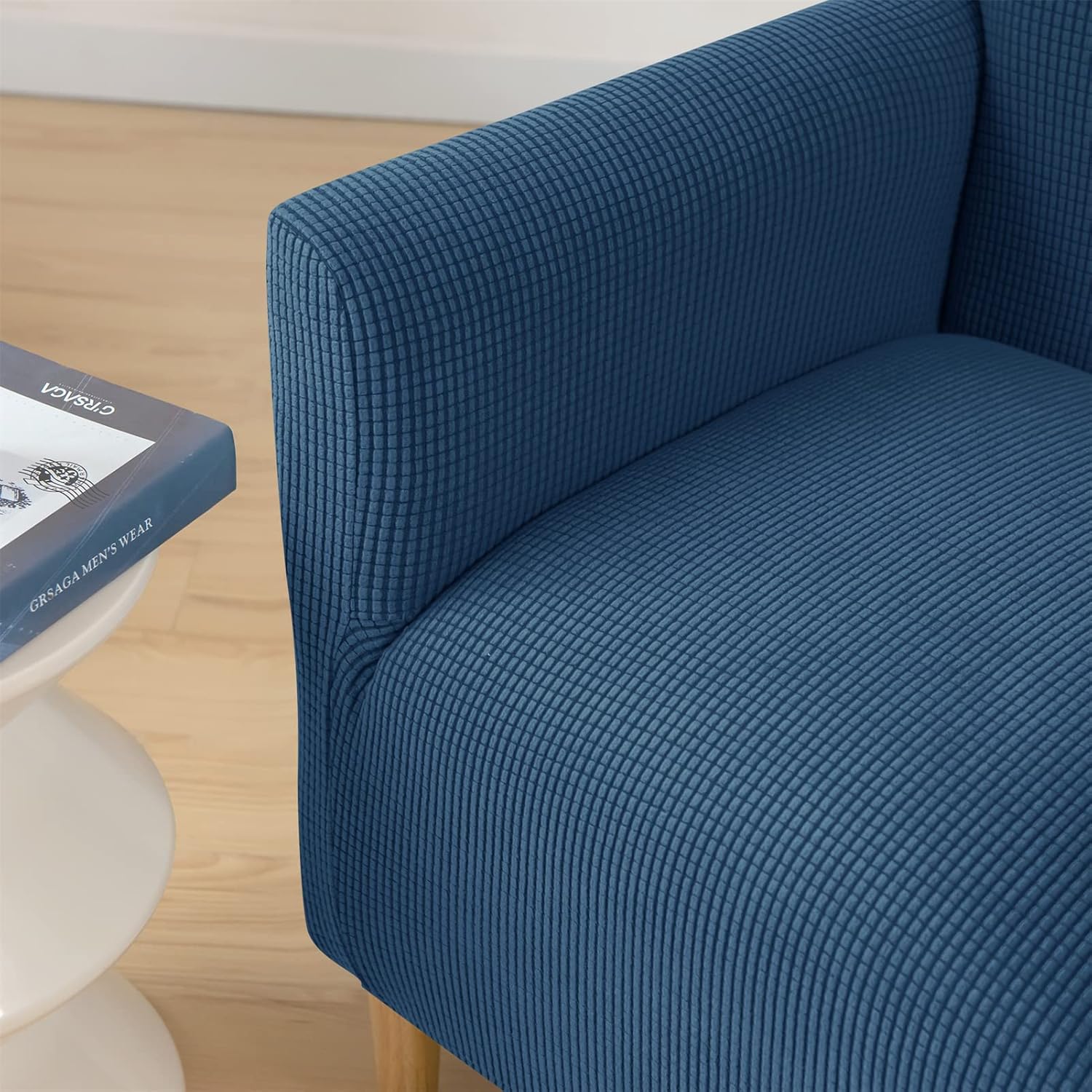 Stretch Armchair Cover Sofa Slipcover, Removable Chair Cover Replacement Couch Furniture Protector for Living Room (Sapphire Blue)