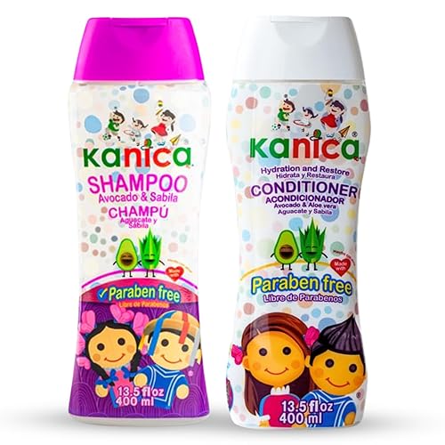 Kanica Kit de champú y acondicionador de aguacate, sin parabenos, champú + acondicionador (13.5 onzas líquidas)